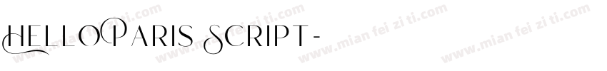 Hello Paris Script字体转换